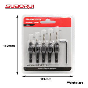 SUBORUI Brocas para madera 3 4 5 6 7 8 10mm Carpintería Llave <span class=keywords><strong>Allen</strong></span> Flauta Hss Juego de brocas avellanadoras - Product Image 4