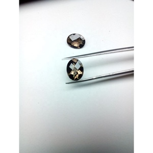 Grado de alta calidad AAA 7x9mm Cuarzo ahumado natural Piedra preciosa suelta Forma ovalada Tablero de ajedrez tratado térmicamente Corte Juego de color marrón - Product Image 4