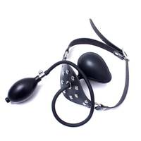 Bâillon buccal gonflable en latex avec ceinture réglable et verrouillable, jouet sexuel pour le plaisir oral, pour couples SM