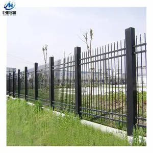Avrupa tarzı kolay montajlı galvanizli toz kaplı dekoratif bahçe konut çelik çit süs demir çit
