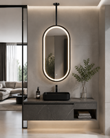 Miroir intelligent pour salle de bain, indice de protection IP44, miroir de maquillage LED moderne anti-buée, éclairage réglable 3000K-6000K pour hôtel, salon