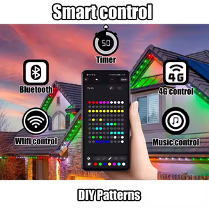 Smart Wi-Fi RGB lampu RGBW SPI UFO nirkabel Dimmer pengendali jarak jauh diaktifkan suara pencahayaan permanen untuk Bluetooth 4 - Product Image 6