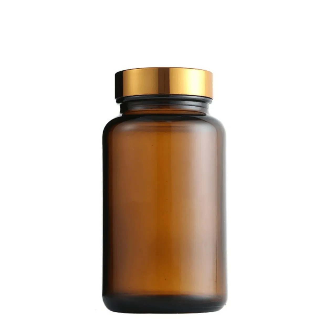 60 80100120150200250ml琥珀色のガラスボトルゴールドキャップ付きの空のタブレットボトル500ml琥珀色のビタミン補助ボトル
