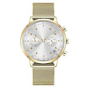 Montre à quartz élégante et décontractée pour homme, de marque haut de gamme, bleue, étanche, 43 mm, en acier inoxydable, fine, avec date, <span class=keywords><strong>bracelet</strong></span> <span class=keywords><strong>milanais</strong></span>, sport - Product Image 1
