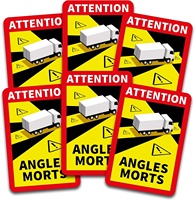 Avertisseur d'angle mort magnétique / Autocollant de sécurité entièrement magnétique haute visibilité pour camions, fourgonnettes et véhicules de plus de 3,5T