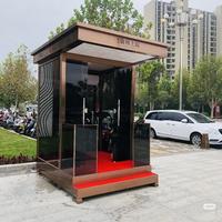 Kiosque de sécurité moderne en acier préfabriqué, design chinois élégant, portable, temporaire, pour usage extérieur et parcs