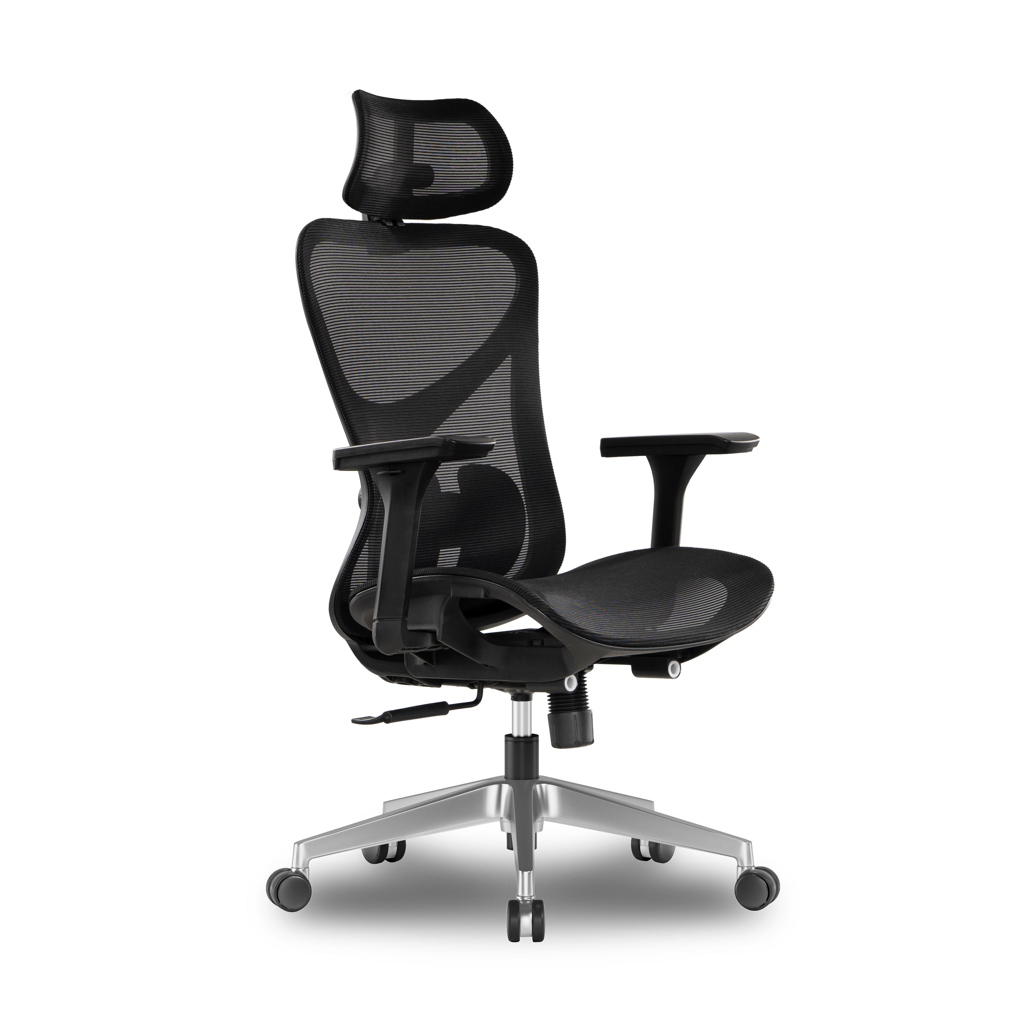 Noir + Main courante mobile + Appui-tête + Siège en maille