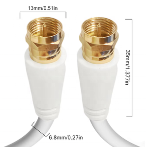 <span class=keywords><strong>Câble</strong></span> coaxial pour <span class=keywords><strong>antenne</strong></span> <span class=keywords><strong>TV</strong></span> avec connecteur F-mâle pour modem satellite, décodeur, plaqué or, 0,5 m/1,8 m/3 m/5 m/10 m/15 m/20 m - Product Image 2