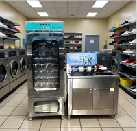 Lave-chaussures et sèche-chaussures industriel et commercial en acier inoxydable électrique, état neuf