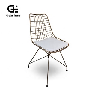 Gstar Mobilier Design En Métal Doré Rose Cadre DKR Fil <span class=keywords><strong>Bikini</strong></span> Dinant la Chaise avec siège EN PU - Product Image 2