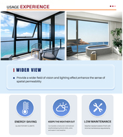 Ventanas Corredizas Verticales de Aluminio Modernas Personalizadas, Resistentes al Viento, para Uso en Villas