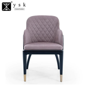 Chaise dinante de finition tapissée et tuftée par tissu arrière en bois de luxe commercial pour le DC-1755 de pièce de VIP de restaurant - Product Image 4