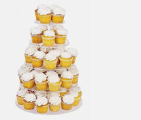 Support de présentoir de gâteau acrylique transparent de comptoir pour la fête