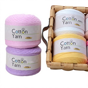 Filato <span class=keywords><strong>di</strong></span> Cotone Misto per Bambini a 16 Fili, Medio e Spesso, Tinto in Filo 32s per Lavoro a Maglia - Product Image 1