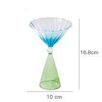 Verre à dessert haut de gamme à rayures dégradées pour crème glacée et pudding, verre à boisson