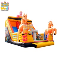 Toboggan gonflable industriel robuste et écologique en PVC 0,55 mm, capacité 500 kg+, taille et couleur personnalisables pour parcours d'obstacles d'équipe