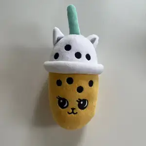 Boba Bubble Tea Shaped Squeaky Plush Dog Toys For Dogs Chewing