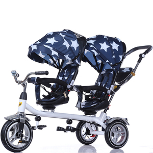 Hai Chỗ Ngồi Xe Ba Bánh/Đôi Bé Trike/Toddler Xe Đạp Với Xử Lý - Product Image 3