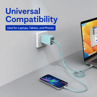 Chargeur portable 65W Super Chargeur Type-C USB-A Adaptateur secteur PD3.0 QC3.0 Chargeur rapide pour ordinateur portable Lenovo Smartphone Notebook