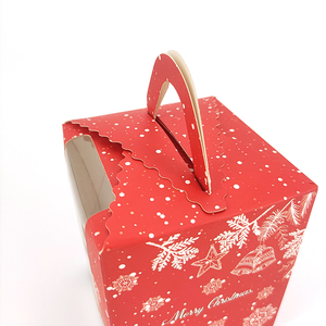 Custom Logo <strong>Red</strong> Christmas Packaging <strong>Boxes</strong> Eco-friendly Foldable Food Cupcake Window Packaging <strong>Boxes</strong> - Product Image 4