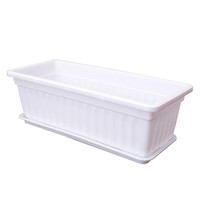 Pot de fleurs rectangulaire en plastique épais et coloré, idéal pour les jardins et les balcons – Meilleures ventes