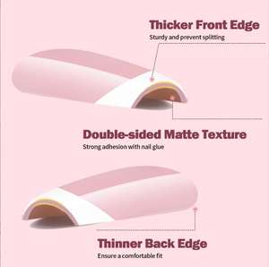 288 pièces/boîte couverture complète <span class=keywords><strong>Gel</strong></span> manucure artificielle Extension conseils 12 couleurs orteil doigt ABS faux ongles français presse <span class=keywords><strong>sur</strong></span> les ongles - Product Image 4