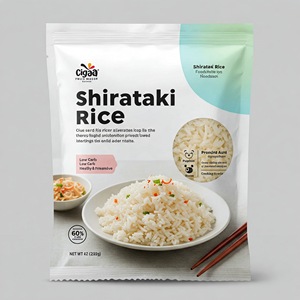 อาหารเพื่อการเอาชีวิตรอดขายดี ปราศจากกลูเตน ข้าวชิราตากิ พาสต้า คาร์โบไฮเดรตต่ำ แคลอรีต่ำ อาหารกึ่งสำเร็จรูปจากบุก ไดเอท ฮาลาล/โคเชอร์ รับรอง - Product Image 1