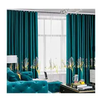 High quality classic royal luxury floral embroidery curtains blackout curtain