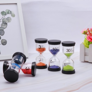 Sablier moderne fait à la main en noir pour la décoration de la maison, la gestion du temps et l'entraînement - Cadeau de mariage, d'anniversaire et de remise de diplôme - Product Image 3