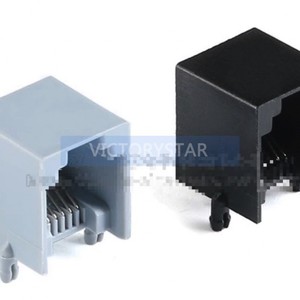 Rj11 Socket 623 Gray black 6p6c Rj12 <strong>Telephone</strong> socket crystal head socket interface - Product Image 1