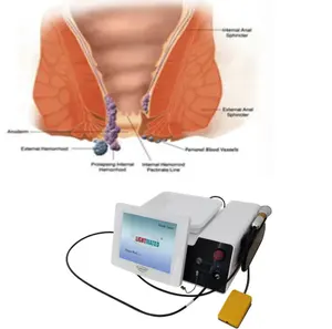 Laser Hemorrhoids treatment Diode laser 980 1470 surgery aesthetic machine for hemorrhoid endolaser fistula rectal polyps