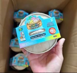 Nuovo Giocattolo Sensoriale Antistress Squishy a Forma di Raviolo con Polvere Dorata e Cristalli, Scatola a Sorpresa, Piccolo Panino al Vapore Spremibile, Regalo - Product Image 2