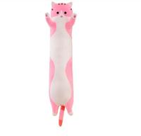 Échantillon gratuit, oreiller en peluche pour chat géant long et super doux de haute qualité, jouet en peluche en forme de chat long de 150 cm