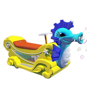 2019 beliebte fahrt auf batterie betrieben auto blasen bubbles bunte sea pferd für kinder - Product Image 2