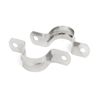 Collier de serrage en U pour tuyau de plomberie en acier inoxydable à double trou