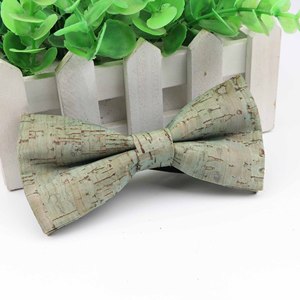 Nouvelle collection <span class=keywords><strong>noeud</strong></span> <span class=keywords><strong>papillon</strong></span> en bois liège pour enfants, faits à la main, solide, à la mode, fête de mariage, cadeau en bois - Product Image 6