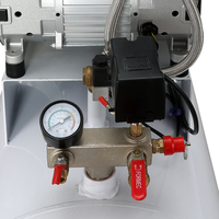 Compresseur d'air sans huile TAHU 200 litres 4,4 kW 220 V Pompe et moteur portables 75 dB Silencieux Débit d'air 360 m³/min Alimentation CA TH-11200