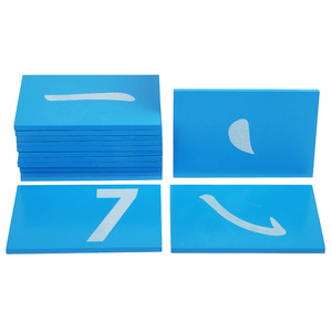 Tableau Montessori en <span class=keywords><strong>bois</strong></span> pour l'apprentissage des lettres et du ponçage, jouet éducatif pour enfants de 5 à 7 ans (14 pièces) - Product Image 4