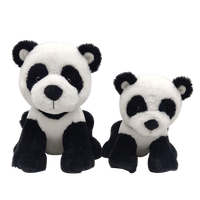 Usine personnalisée nouveau design de haute qualité 7 pouces super mignon assis panda doux peluche jouets enfants cadeau