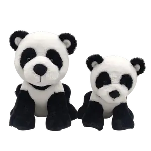 Nhà Máy Tùy Chỉnh Thiết Kế Mới Chất Lượng Cao 7 Inch Siêu Dễ Thương Ngồi Panda Mềm Nhồi Bông Đồ Chơi Sang Trọng Trẻ Em Quà Tặng