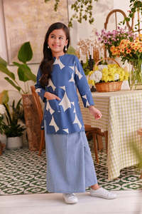 SIPO OEM Vente en gros Malaisie Kurung pour enfants en mousseline de soie, vêtements musulmans, Baju Kurung moderne pour enfants - Product Image 5