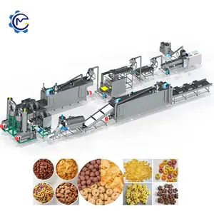 Automatic corn puffs snack food extruder puffed rice inflated snacks making machine