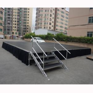 Plataforma de escenario de 4x4 pies, pata ajustable de aluminio, escenario de concierto decorado - Product Image 5