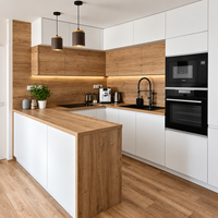 Lemari Dapur Modern Premium Vermonhouzz dengan Solusi Penyimpanan, Kabinet Modular Kustom untuk Kontraktor dan Desainer