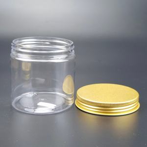 Frascos Cosméticos Transparentes de PET de Boca Ancha de 100 ml, 150 ml y 200 ml con Tapas Negras de Rosca para Polvo, Crema y Mantequilla - Product Image 3