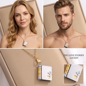 Collar de Acero de Titanio <span class=keywords><strong>para</strong></span> Niñas, Collar <span class=keywords><strong>con</strong></span> Letra de Amor, Colgante de Libro Abrible, Nuevo Collar de Personalidad, <span class=keywords><strong>Cadena</strong></span> <span class=keywords><strong>para</strong></span> Clavícula - Product Image 1