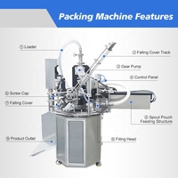Machine automatique de remplissage et de bouchage de liquides, poudres et boissons en acier inoxydable, haute précision pour une production stable en usine