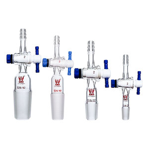 Adaptateur de vide en verre borosilicate transparent résistant aux hautes températures pour raccords de tuyaux droits, fournitures de laboratoire OEM CS Labglass - Product Image 2