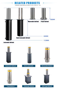 Otomatik geri çekilebilir hidrolik direkler Post araba park baba paslanmaz çelik Driveway konut otomatik baba - Product Image 4