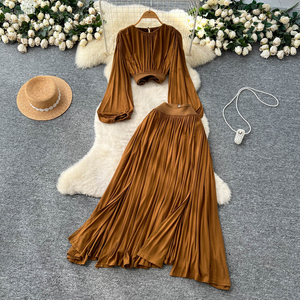 Low Price Formal Skirts Blouses Lantern Sleeve Design | Alibaba.com